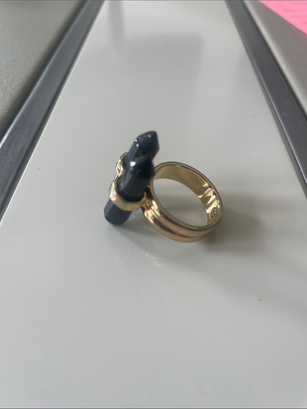 Tourmaline double crystal ring size 7 - Picture 4 of 7